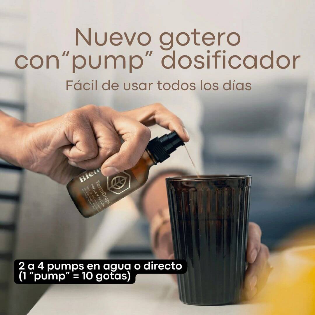 TerraDrops™ | Drena la hinchazón de forma natural en Cara, Abdomen y Piernas